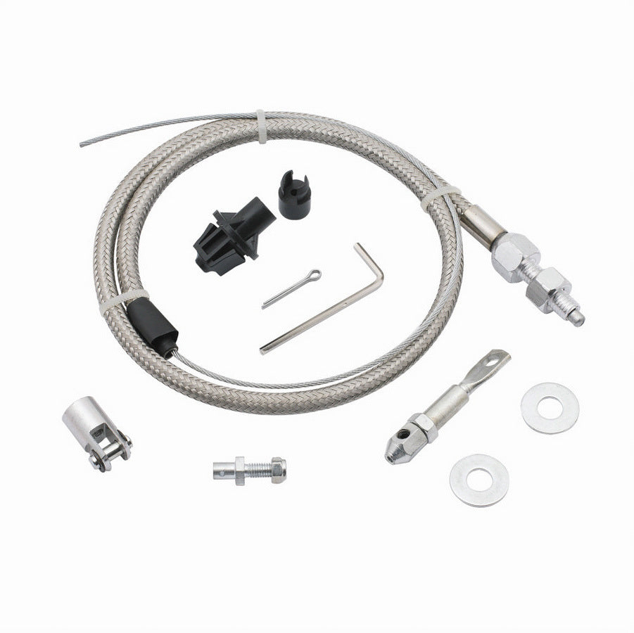 MR. GASKET 5657 - Throttle Cable Kit  - Steel Braided style image