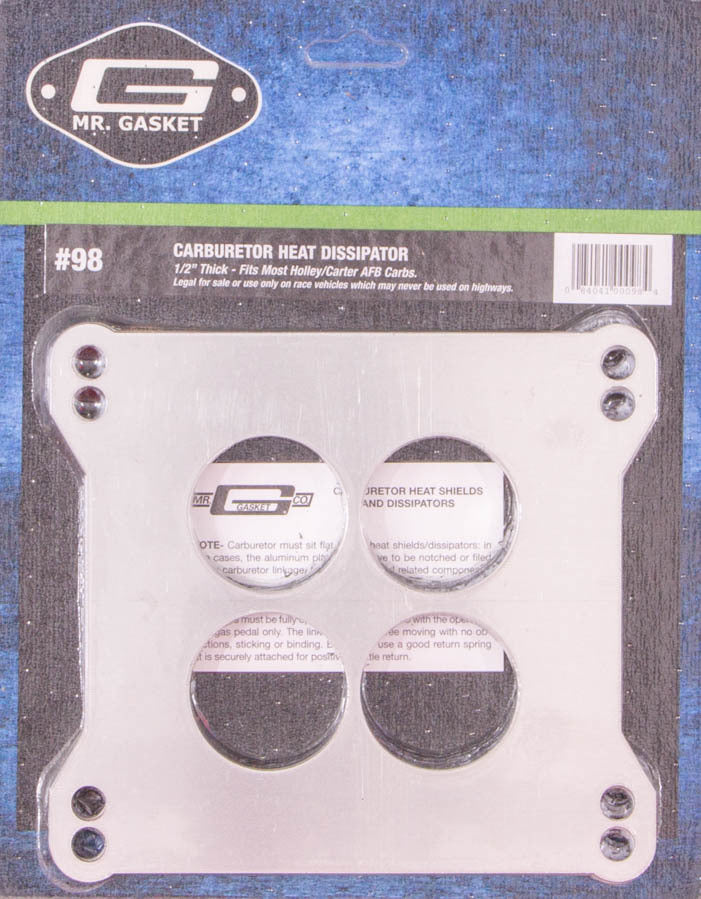 MR. GASKET 98 - Carb. Dissipator 4-Bbl. 1/2in Thick- 4-Hole image