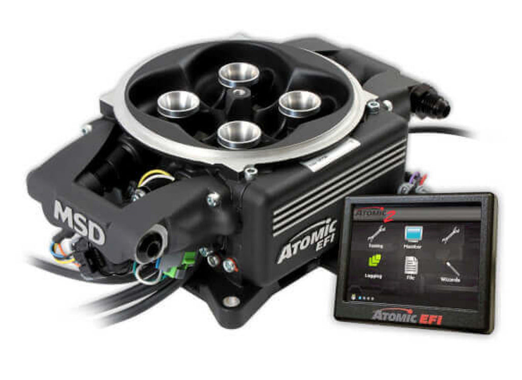 MSD IGNITION 2910-2BK - Atomic 2 EFI TBI Kit Black Finish image