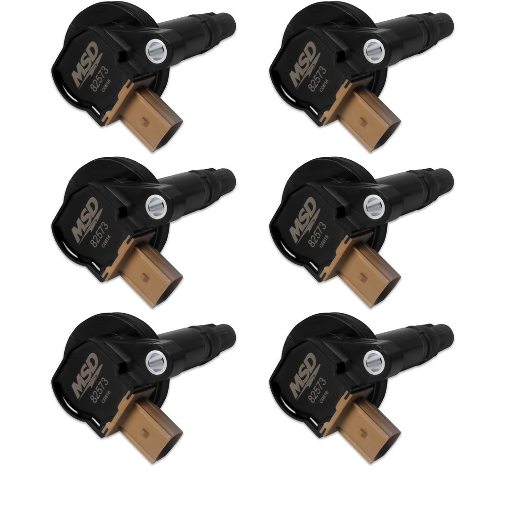 MSD IGNITION 825763 - Coils 6pk Ford Eco-Boost 3.5L V6   Black image