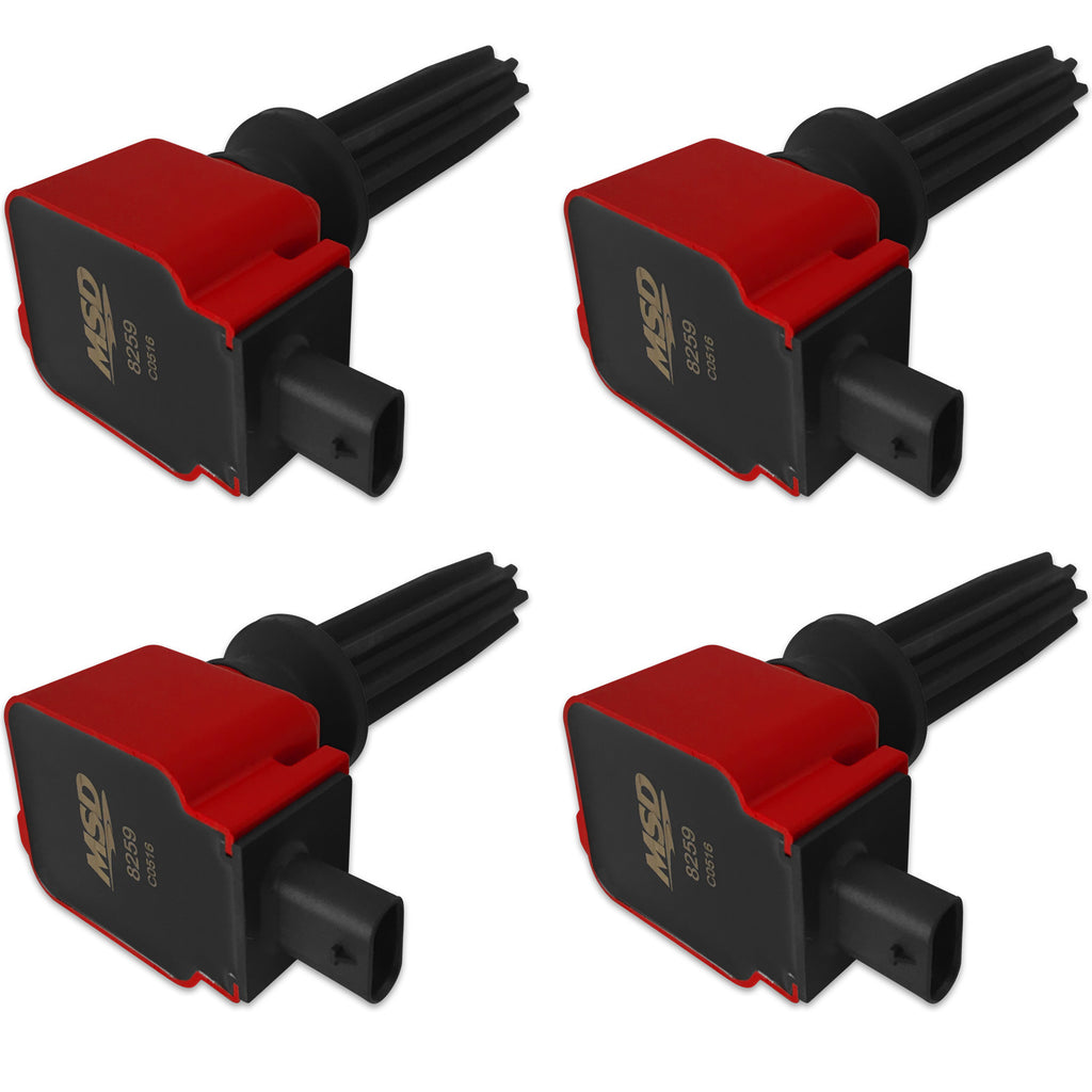 MSD IGNITION 82594 - Coil 4pk Ford Eco-Boost 2.0L/2.3L Red image