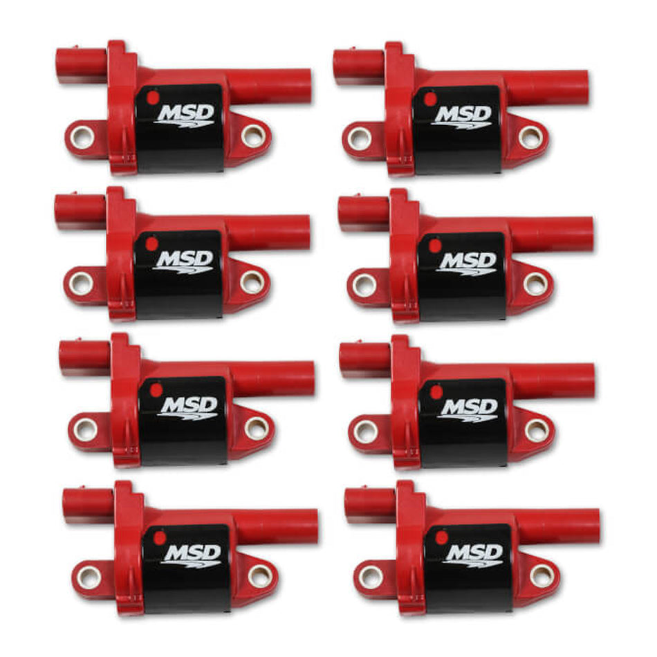 MSD IGNITION 82688 - Coil Red Round GM V8 2014-Up 8pk image