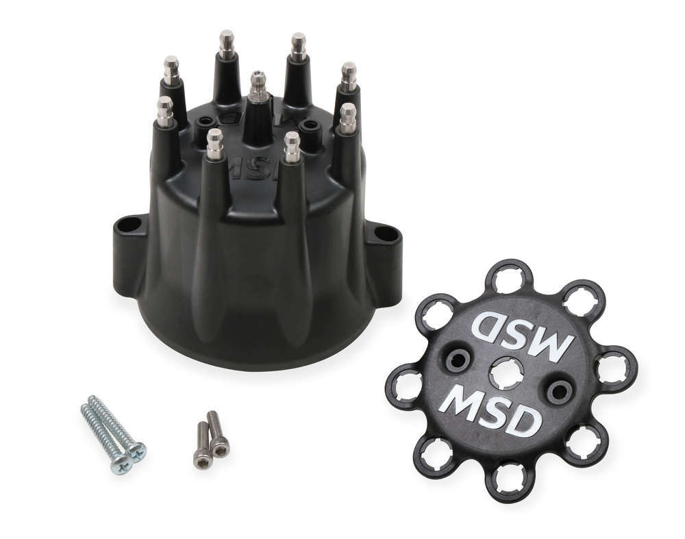 MSD IGNITION 85653 - Marine HEI Tower Cap w/Wire Retainer Black image