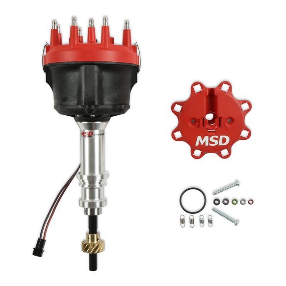 MSD IGNITION 85827 - Billet Distributor SBF 302 w/Bronze Gear image