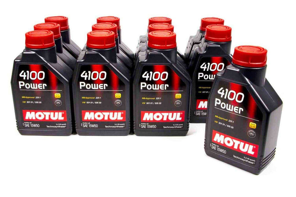 MOTUL USA 102773-12 - 4100 Power 15W50 Oil Case 12x1 Liter image