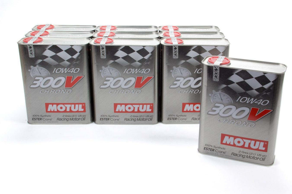 MOTUL USA 104243-10 - 300V 10w40 Racing Oil Synthetic Cs/10-2 Liter image