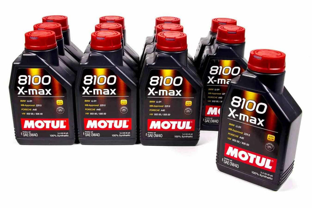 MOTUL USA 104531-12 - 8100 0w40 X-Max Oil Case 12x1 Liter image