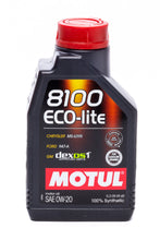 Load image into Gallery viewer, MOTUL USA 108534 - 8100 0w20 Eco-Lite Oil 1 Liter Dexos1 image