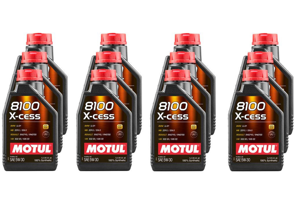 MOTUL USA 108944-12 - 8100 X-Cess 5w30 Oil Case 12 x 1 Liter image