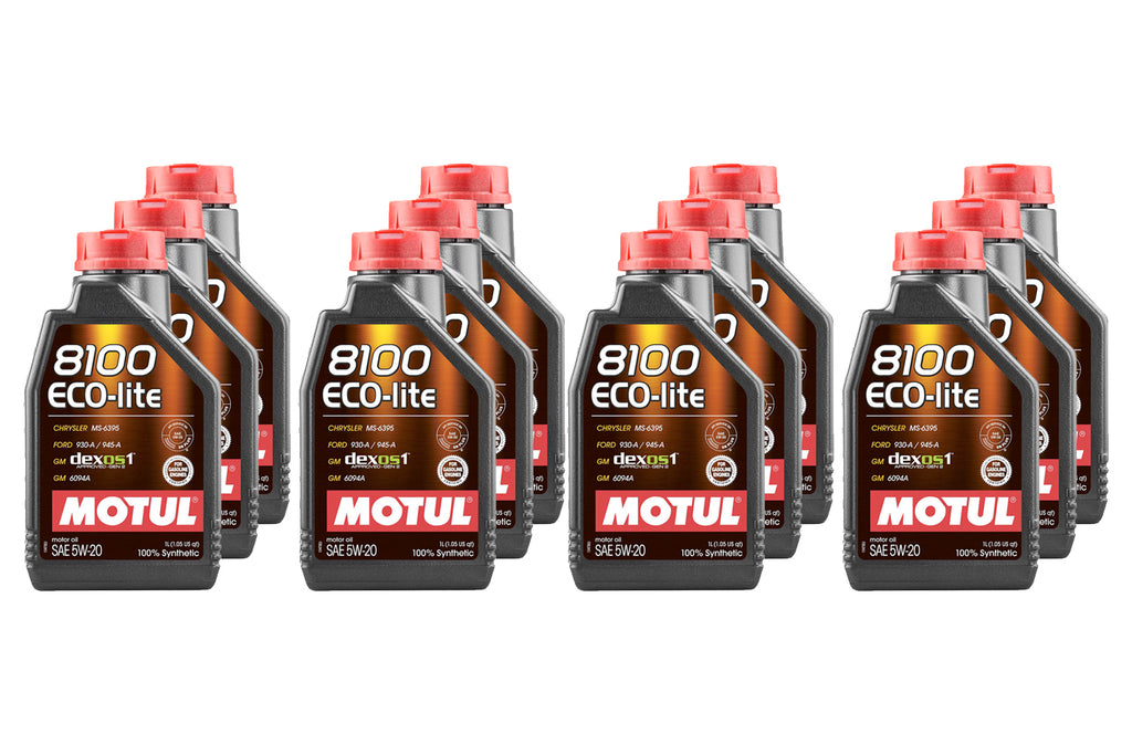 MOTUL USA 109102-12 - 8100 5w20 Eco-Lite Oil Case 12 x 1 Liter Dexos image