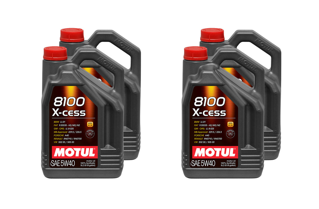 MOTUL USA 109776-4 - 8100 X-Cess 5w40 Oil Case 4 x 5 Liter Bottle image