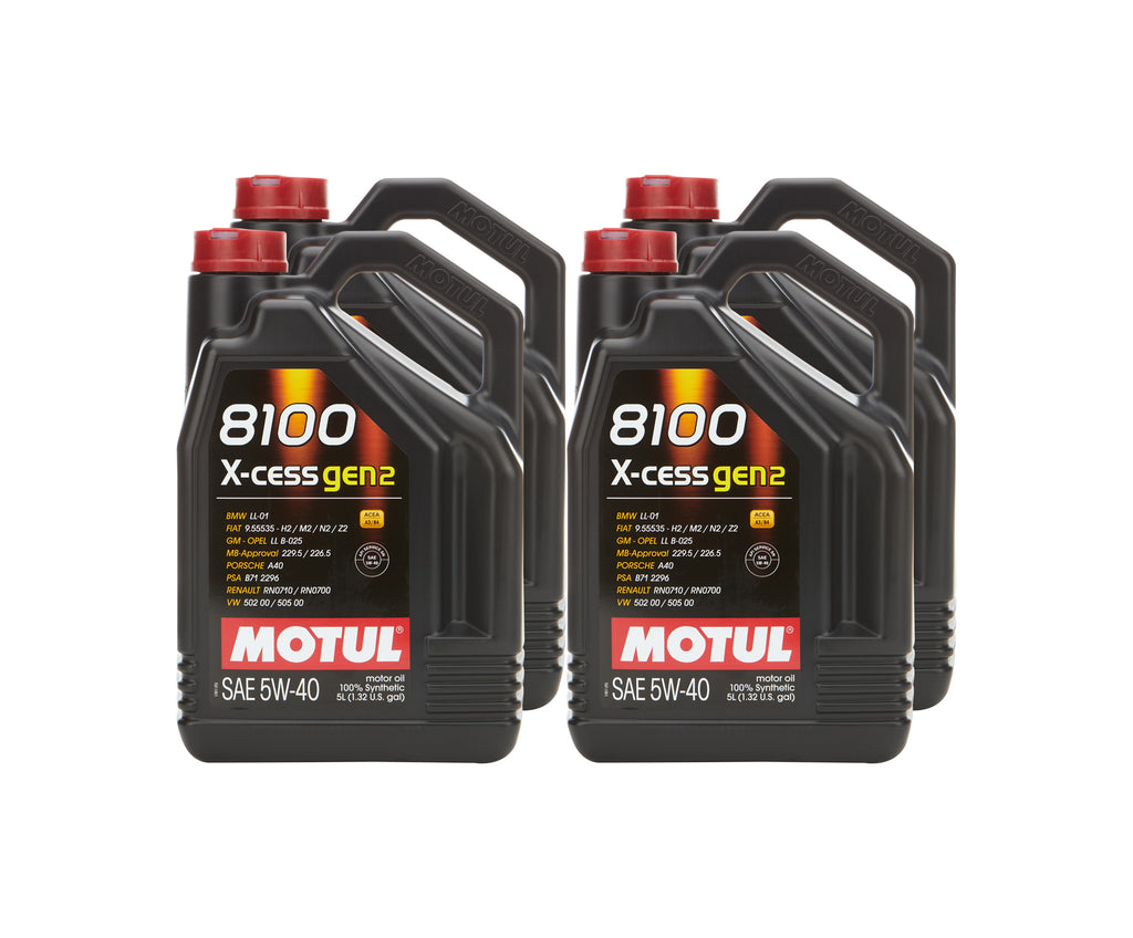 MOTUL USA 110905-4 - 8100 X-Cess Gen2 5W-40 Case 4 x 5 Liter image