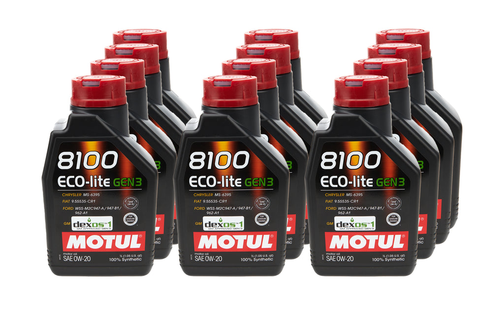 MOTUL USA 111363-12 - 8100 Eco-Lite Gen3 0w20 Case 12X1L image