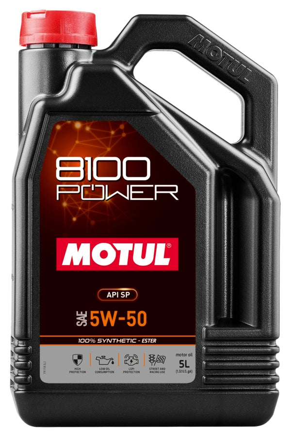 MOTUL USA 111812 - 8100 Sport Power 5w50 5 Liter Bottle image