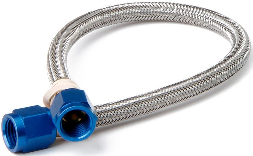 NITROUS OXIDE SYSTEMS 15210 - SST/Teflon Hose Assembly -4AN x 12in Blue image