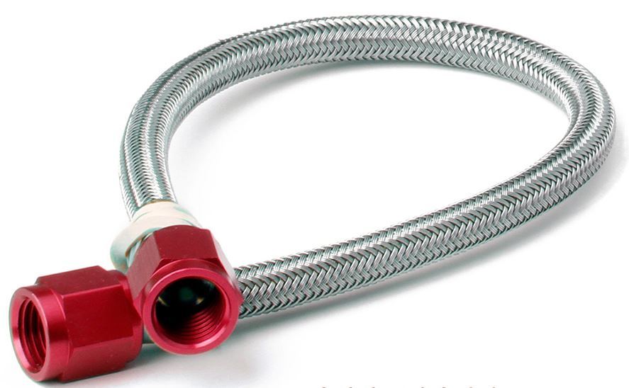 NITROUS OXIDE SYSTEMS 15401 - -6an 12in. Hose w/Red Ends image