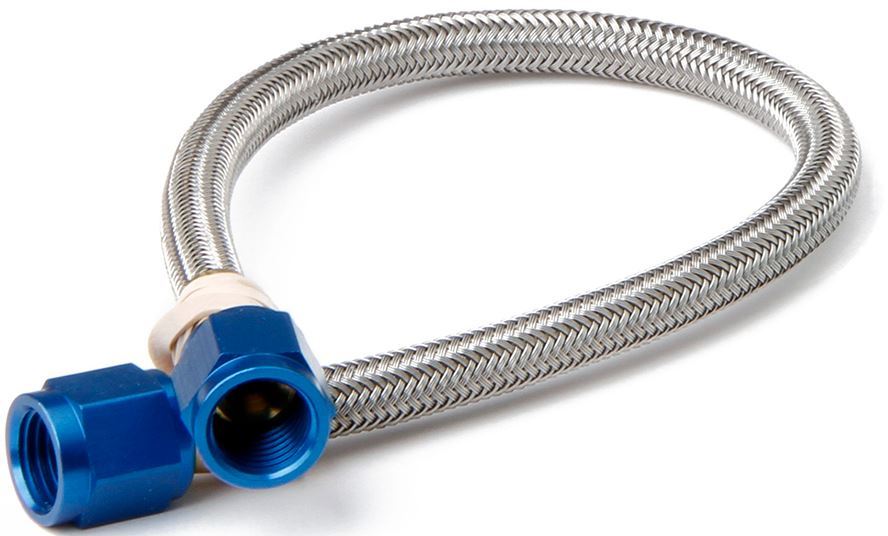 NITROUS OXIDE SYSTEMS 15405 - 6an Hose w/Blue Fittings 18in Length image