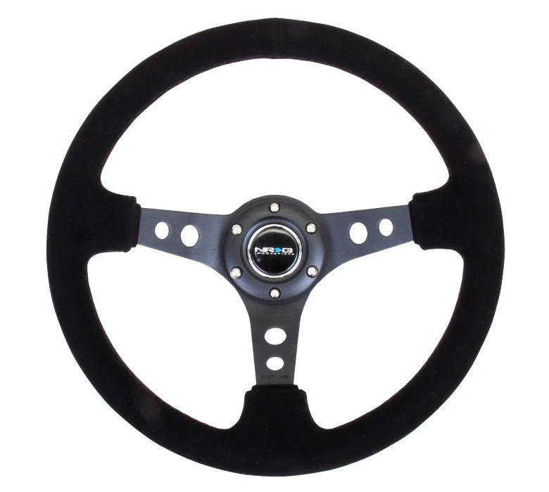 NRG INNOVATION RST-006-S - Steering Wheel 350mm 3in Dish Black Suede image