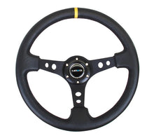 Load image into Gallery viewer, NRG INNOVATION RST-006BK-Y - Steering Wheel 350mm 3in Dish Black LeatherYlwStr image