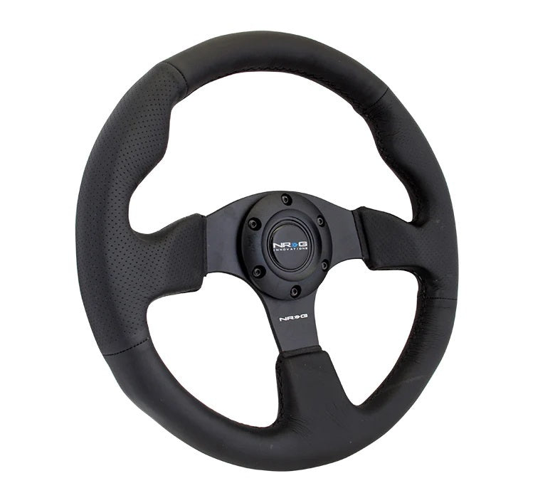 NRG INNOVATION RST-012R - Steering Wheel 320mm Flt Bottom Black Leather image
