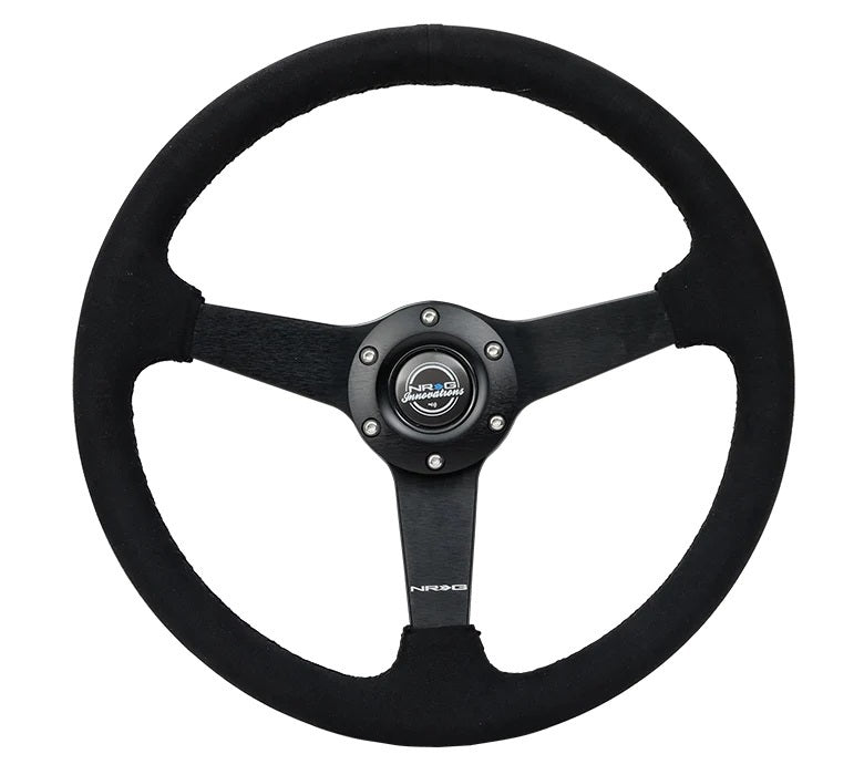 NRG INNOVATION RST-037MB-SA - Steering Wheel 350mm 1.5 in Dish Black Alcantara image