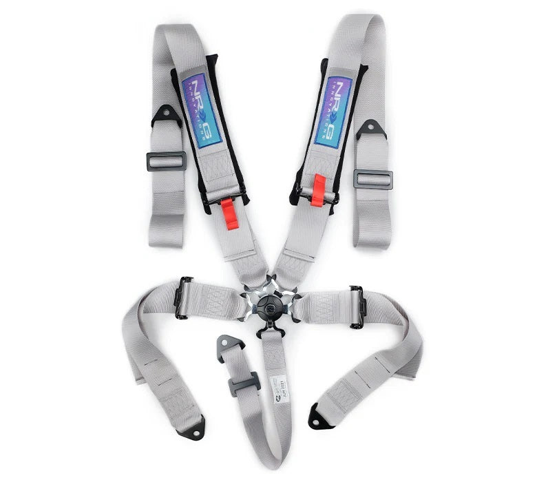 NRG INNOVATION SBH-B6PCSL - Harness 5pt Camlock Silver w/Pads SFI 16.1 image