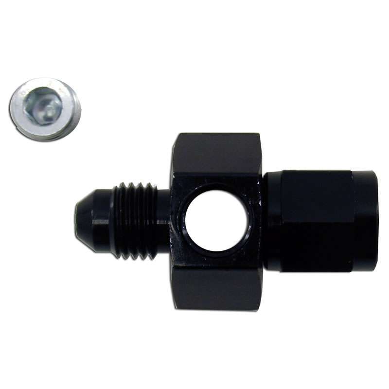 NITROUS EXPRESS 15502 - 6an Swivel Gauge Adapter Fitting - Black image