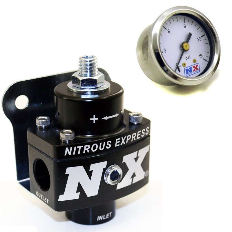 NITROUS EXPRESS 15952 - Fuel Pressure Regulator Non-Bypass w/Gauge image