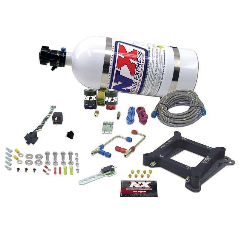 NITROUS EXPRESS 60040-10 - Gemini Stage-6 Nitrous Kit w/10lb Bottle - 4150 image