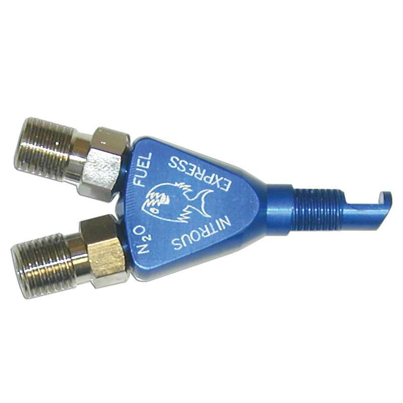 NITROUS EXPRESS 70000 - Piranha Nitrous Nozzle Blue Anodized image