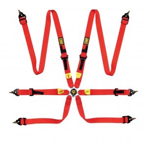 OMP RACING, INC. DA0-0208-A01-061 - First 2 Harness Red Clip In 6 Point image