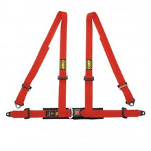Load image into Gallery viewer, OMP RACING, INC. DA0-0505-A01-061 - Road 4 Harness 4 Point Push Button Release Red image