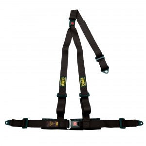 OMP RACING, INC. DA0-0509-A01-071 - Strada 3 Harness Black Bolt In Push Button Exit image