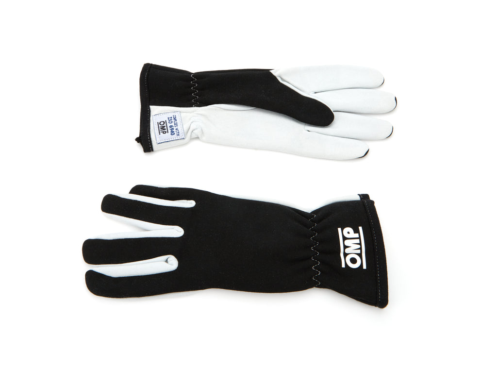 OMP RACING, INC. IB0-0702-A01-071-M - Rally Gloves Black Size Medium image