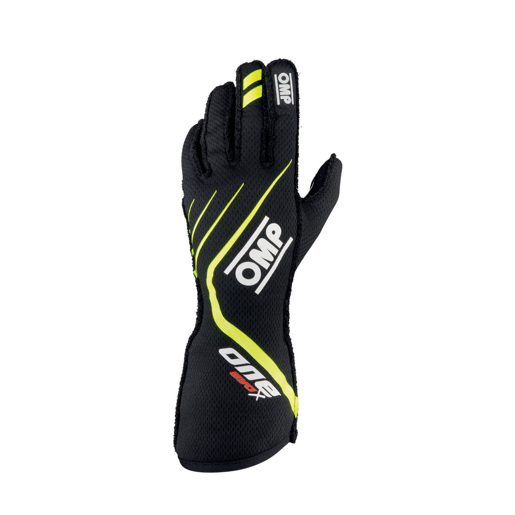 OMP RACING, INC. IB0-0771-A01-178-M - One EVO X Gloves Black Flo Yellow Medium image