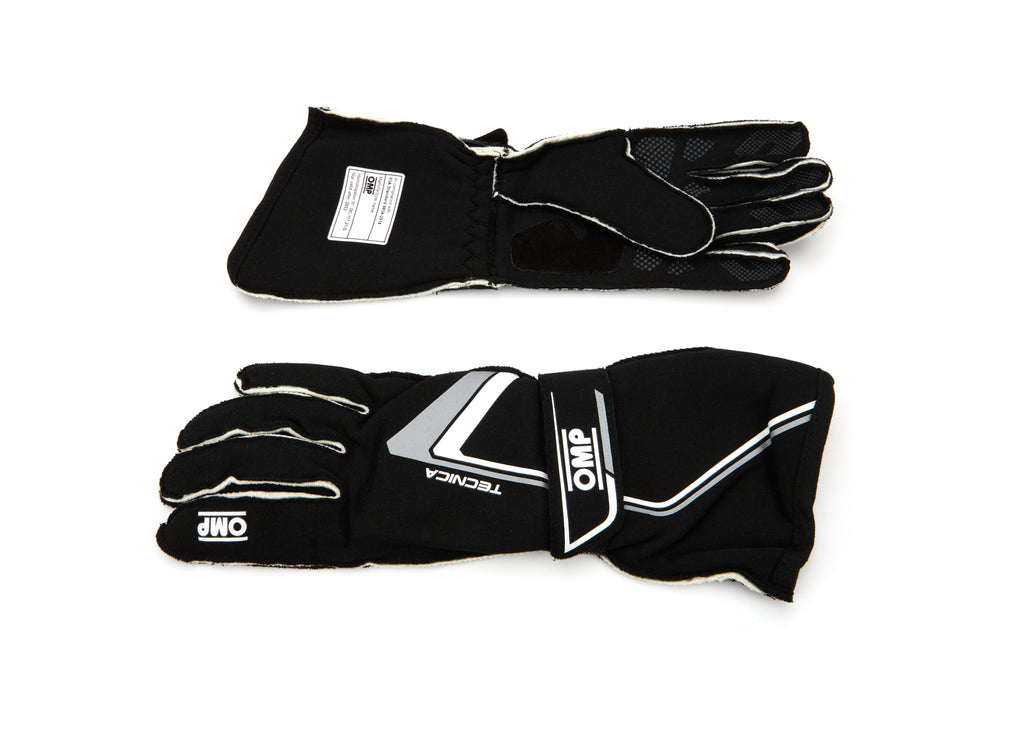 OMP RACING, INC. IB0-0772-A01-071-M - Tecnica Gloves Black And White Medium image