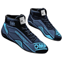 Load image into Gallery viewer, OMP RACING, INC. IC0-0829-A01-275-40 - OMP SPORT SHOES FIA 8856 -2018 BLACK / CYAN SZ. 4 image