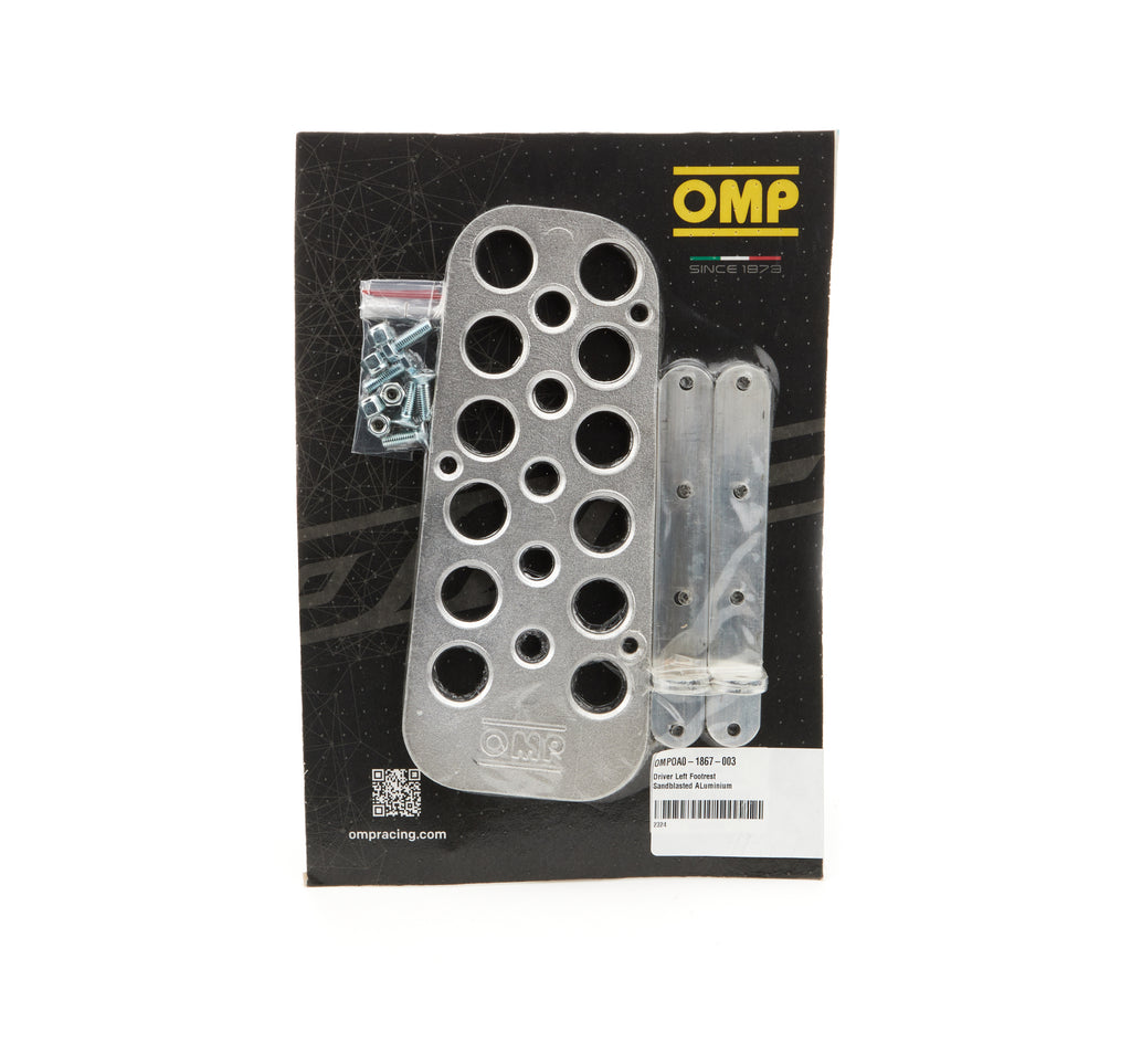 OMP RACING, INC. OA0-1867-003 - Driver Left Footrest Sandblasted ALuminium image