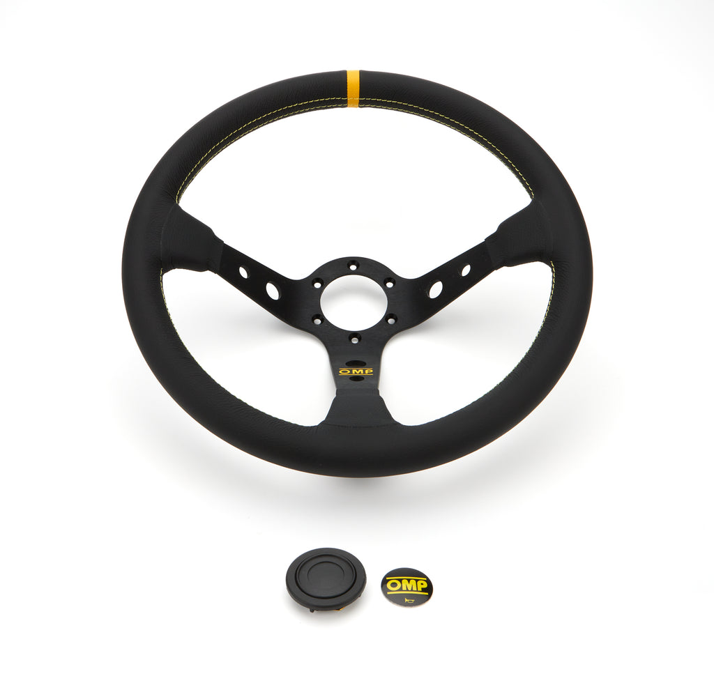 OMP RACING, INC. OD0-1956-071 - Corsica Steering Wheel Black Leather image