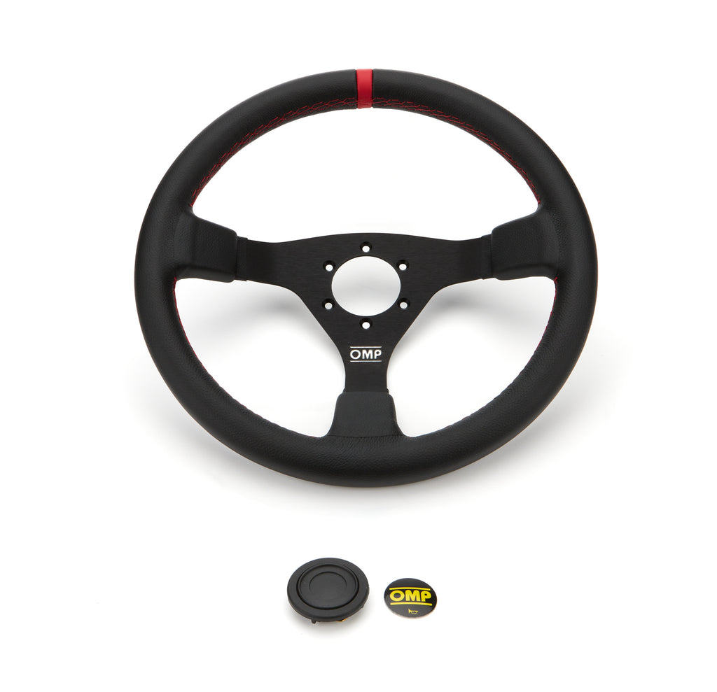 OMP RACING, INC. OD0-1980-073 - WRC Steering Wheel Black And Red .350 Dia Grip image