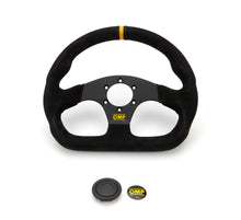 Load image into Gallery viewer, OMP RACING, INC. OD0-1990-071 - Super Quadro Steering Wheel Black Spokes Suede image