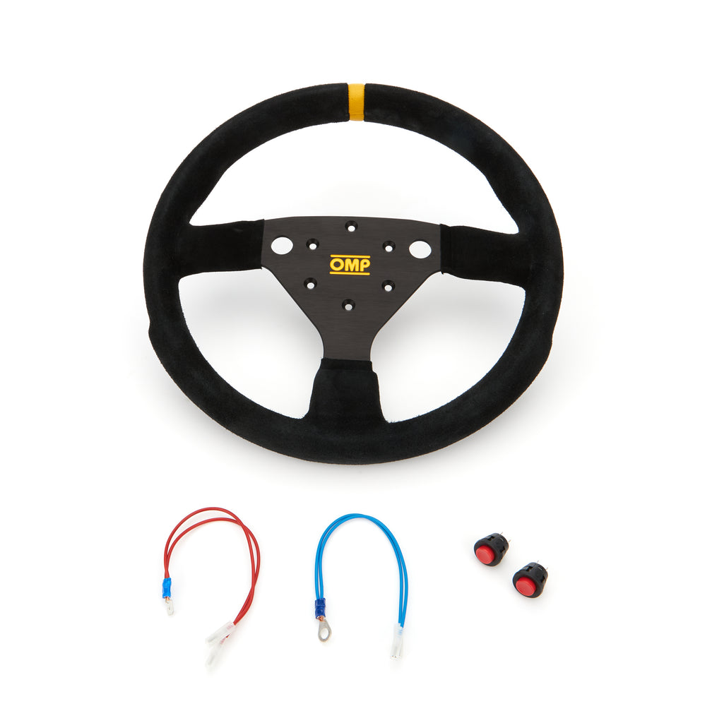 OMP RACING, INC. OD0-2042-A01-071 - 320 SP Steering Wheel Black Grip Silver Center image