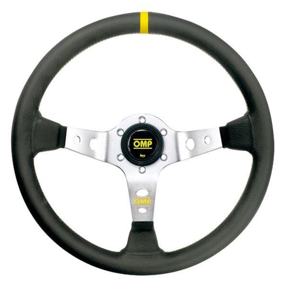 OMP RACING, INC. OD1956AN - CORSICA STEERING WHEEL BLACK AND SILVER image