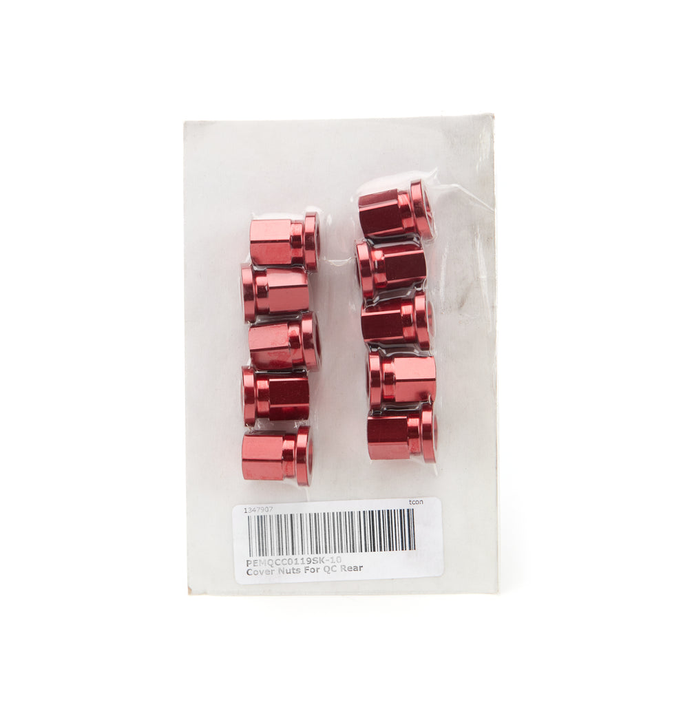 PEM QCC0119SK-10 - Cover Nuts For QC Rear Short Red 10 Pack image