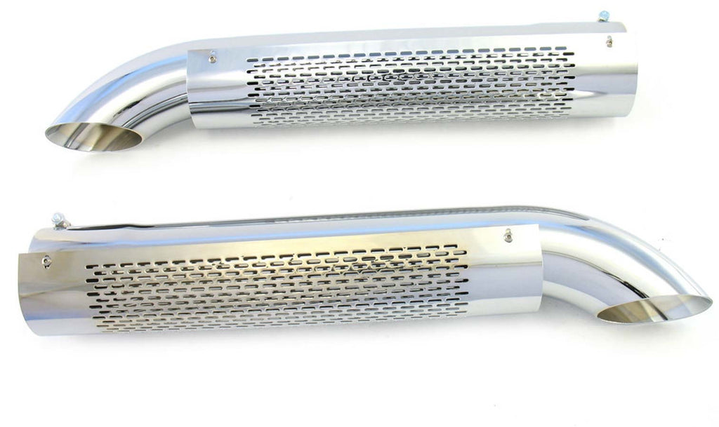 PATRIOT EXHAUST H3824 - Side Tube Turnouts w/Shield/Mufflers Chrome image