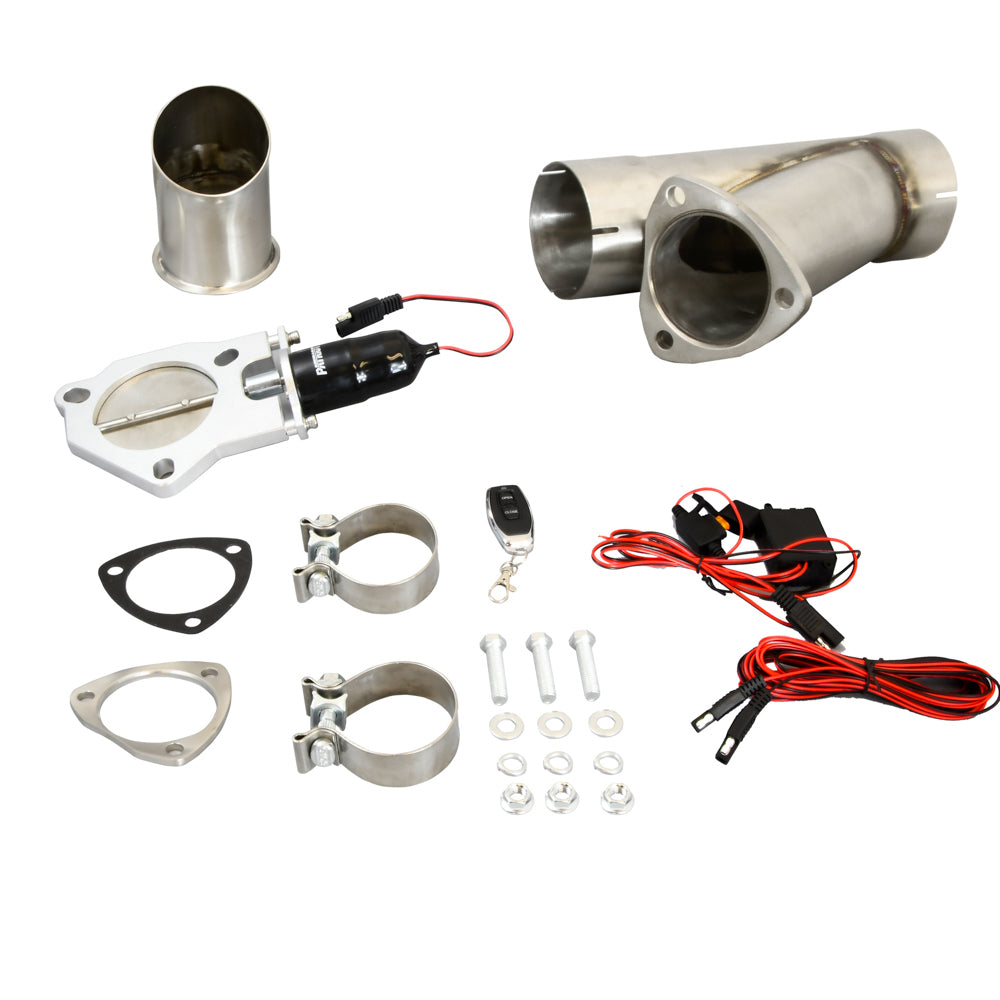 PATRIOT EXHAUST PEC300K-1 - 3.0 Electric Cutout Single System w/Remote image