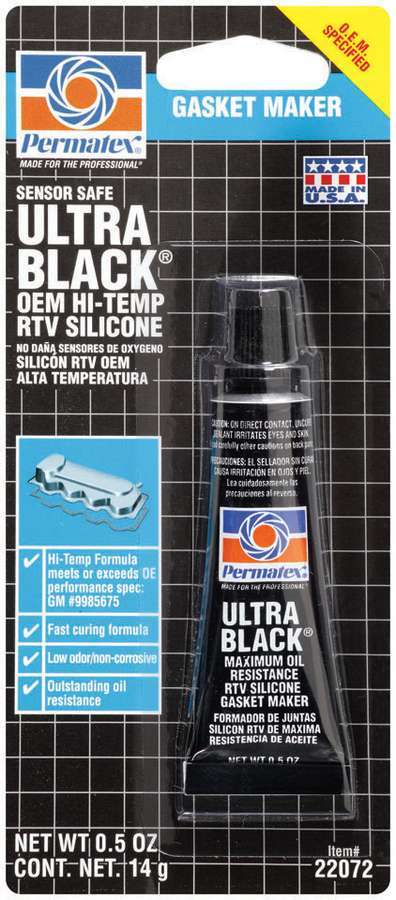 PERMATEX 22072 - Permatex Ultra Black Hi- Temp RTV Silicone 0.5oz. image