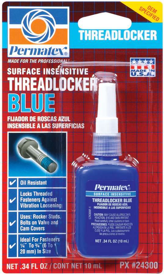 PERMATEX 24300 - Medium Threadlocker 10ml Bottle - Blue image