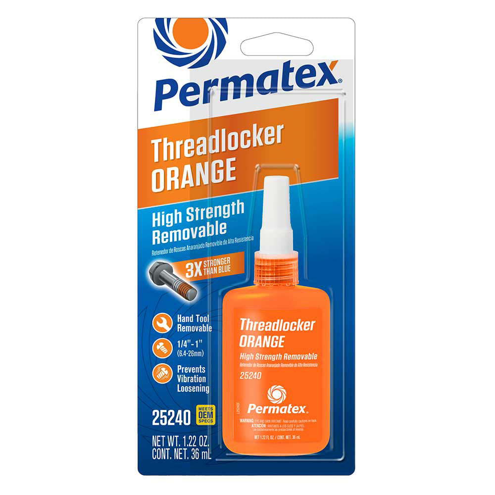 PERMATEX 25240 - Threadlocker High Streng th Orange 35ml Bottle image