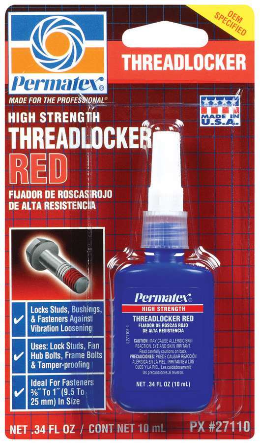 PERMATEX 27110 - Threadlocker Red High Strengh 10ml. image